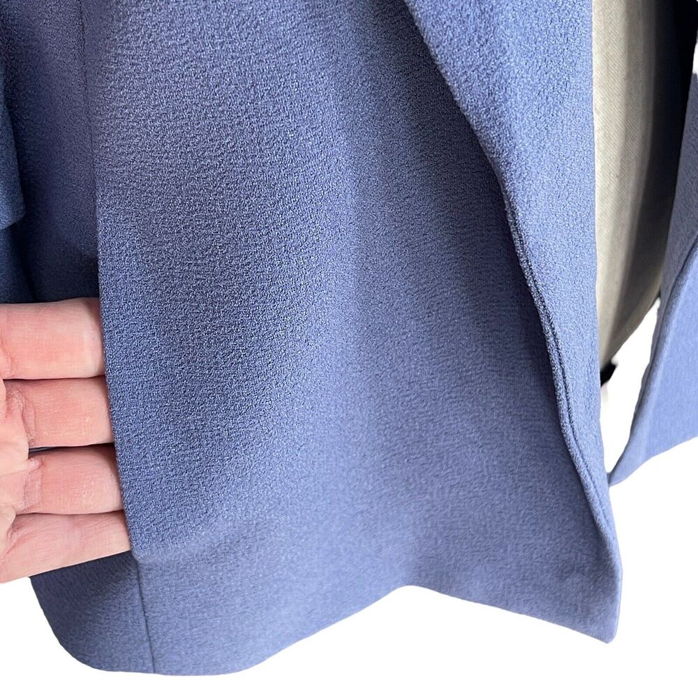 Bar III XX-Small Blazer Jacket Open Front 3/4 Sleeve Lined Pockets Collared Blue - Picture 6 of 9